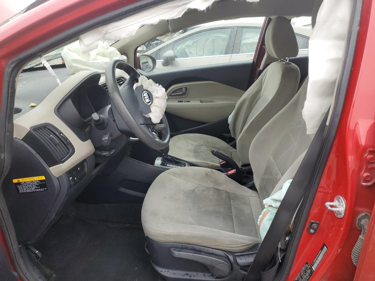 2013 KIA Rio VIN KNADM4A36D6243852 Copart auction photo, all over damage thumbnail 7