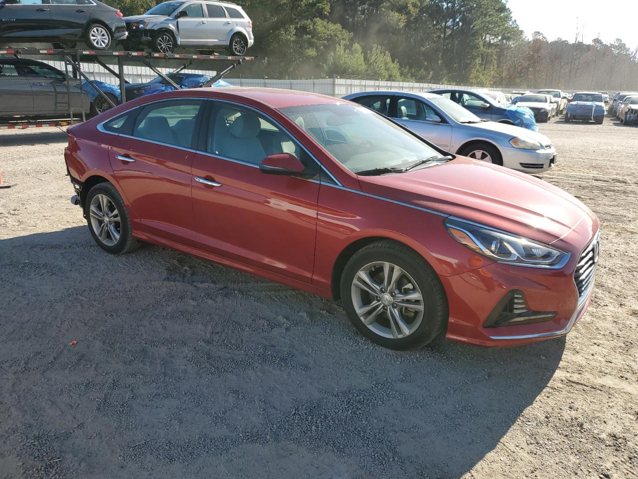 2018 Hyundai Sonata VIN 5NPE34AF7JH685514 Copart auction photo, rear end damage thumbnail 4