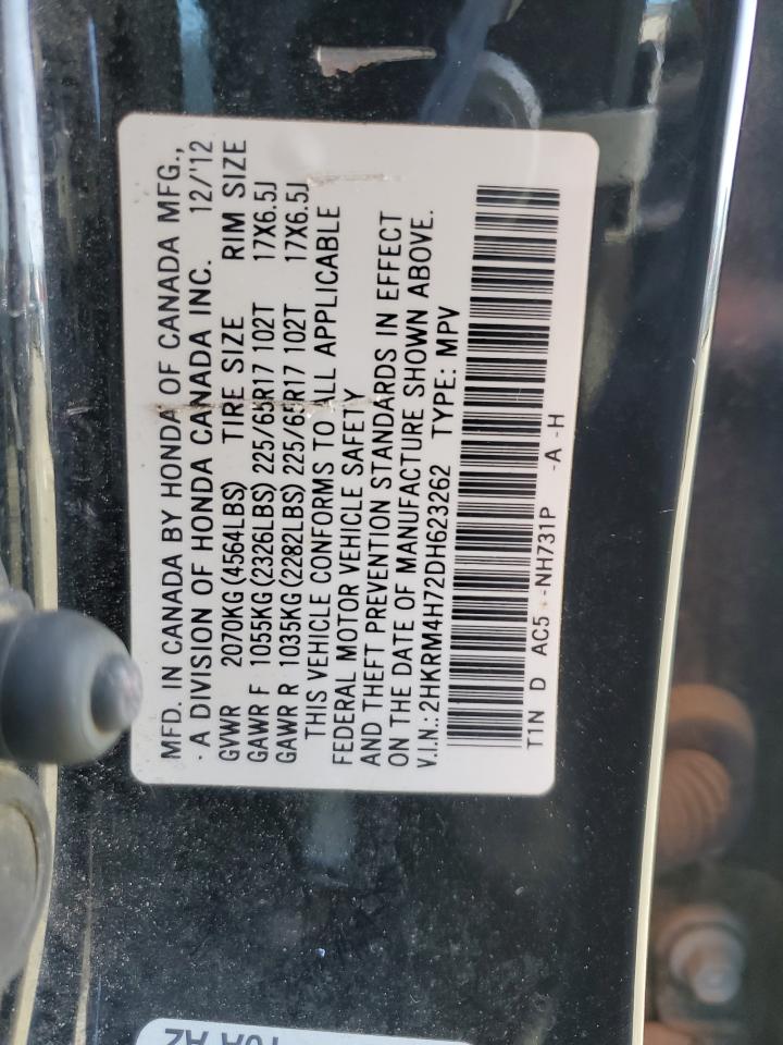 2013 Honda CR-V VIN 2HKRM4H72DH623262 Copart auction photo, side damage thumbnail 13
