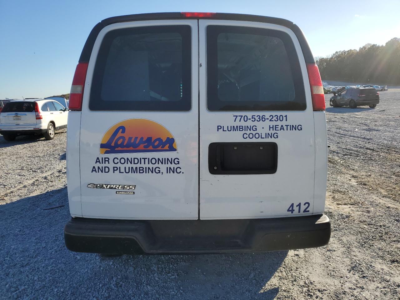 2015 Chevrolet Express VIN 1GCWGFCFXF1283888 Copart auction photo, all over damage thumbnail 6