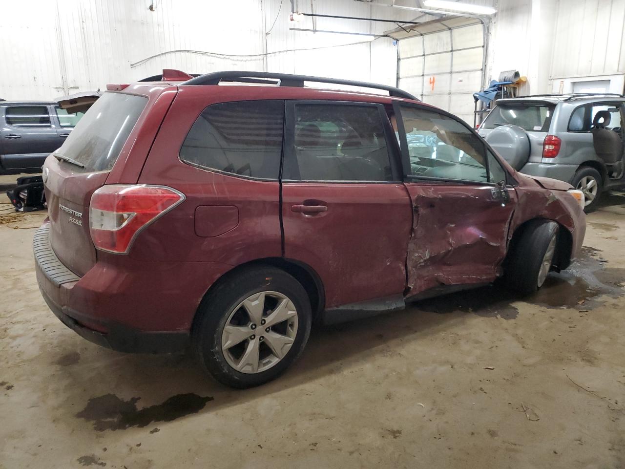 2016 Subaru Forester VIN JF2SJAFC8GH555921 Copart auction photo, side / front end damage thumbnail 3