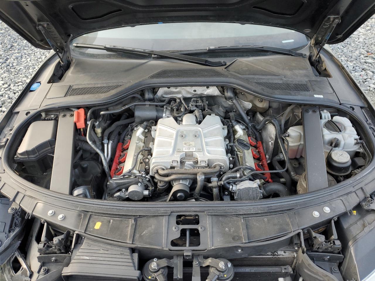 2014 Audi A8 VIN WAUAGAFD6EN013035 Copart auction photo, front end / side damage thumbnail 13