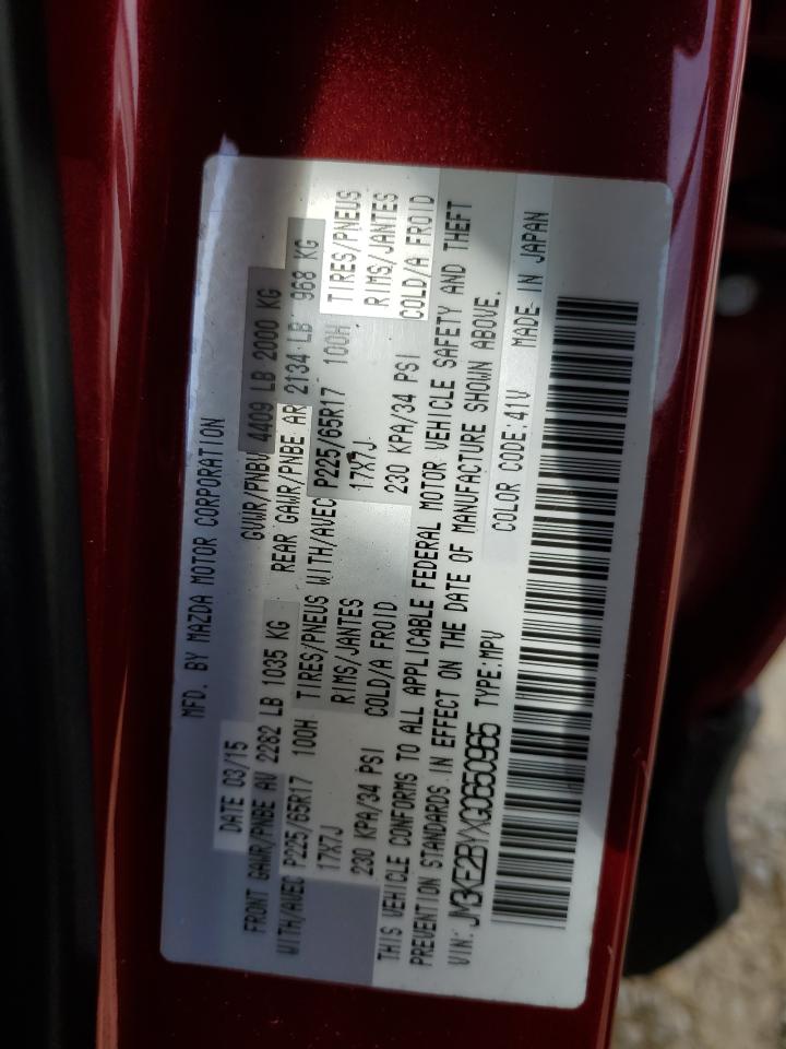 2016 Mazda CX-5 VIN JM3KE2BYXG0650965 Copart auction photo, all over damage thumbnail 14