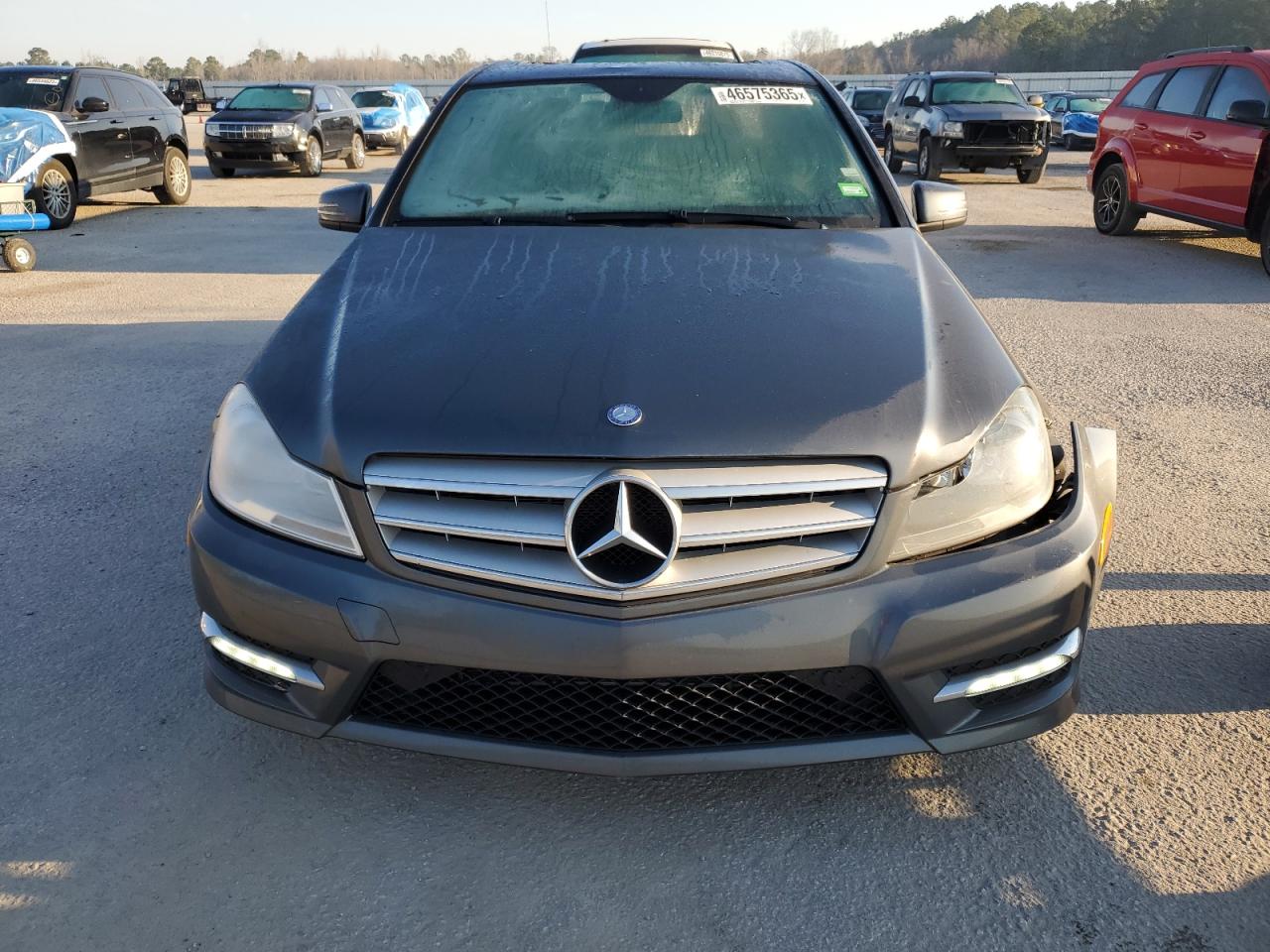 2013 Mercedes-Benz C-klasse VIN WDDGF8AB2DR268972 Copart auction photo, top/roof / front end damage thumbnail 5