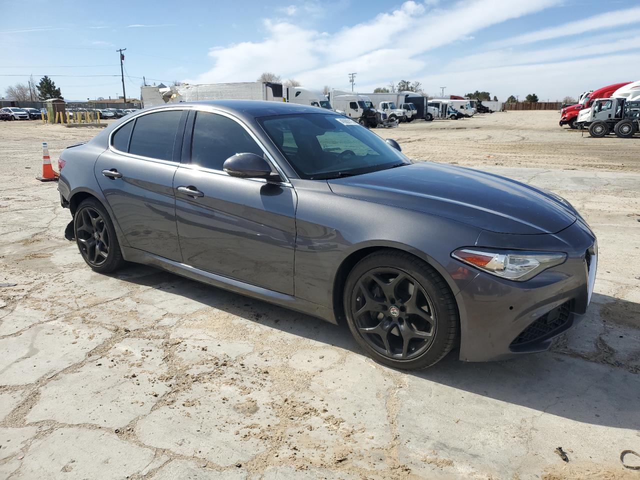 2019 Alfa Romeo Giulia VIN ZARFAMAN2K7621300 Copart auction photo, rear end damage thumbnail 4