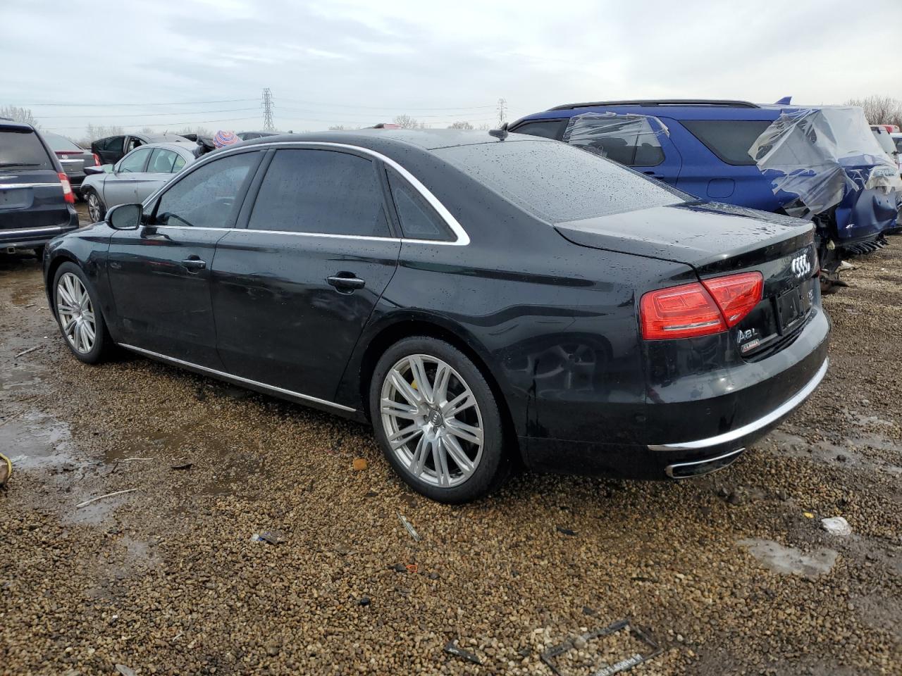 2014 Audi A8 VIN WAUR2AFD1EN003630 Copart auction photo, front end damage thumbnail 2
