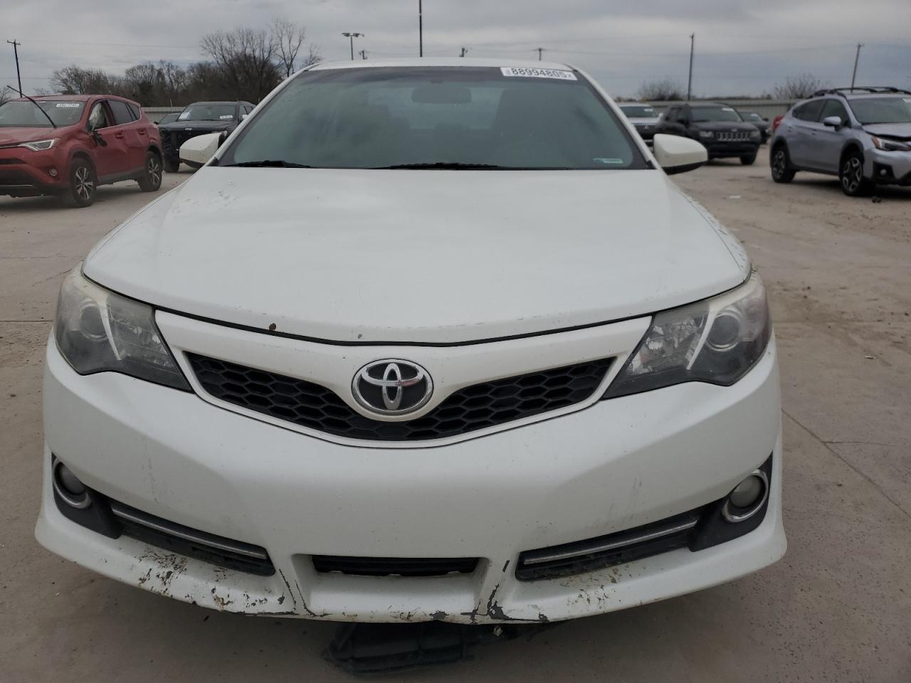 2014 Toyota Camry VIN 4T1BF1FK6EU413770 Copart auction photo, front end / hail damage thumbnail 5