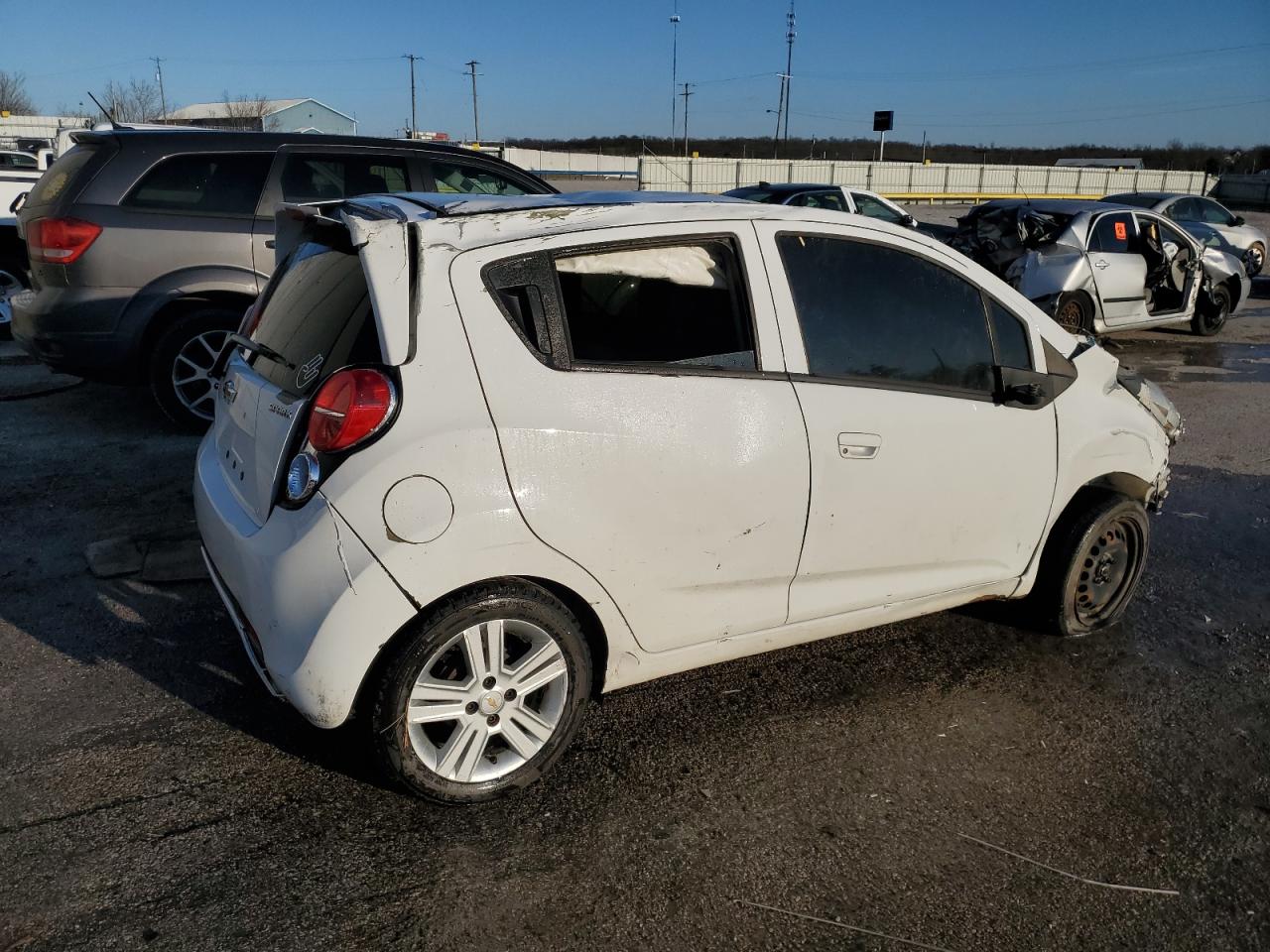 2014 Chevrolet Spark VIN KL8CD6S99EC556502 Copart auction photo, rollover damage thumbnail 3
