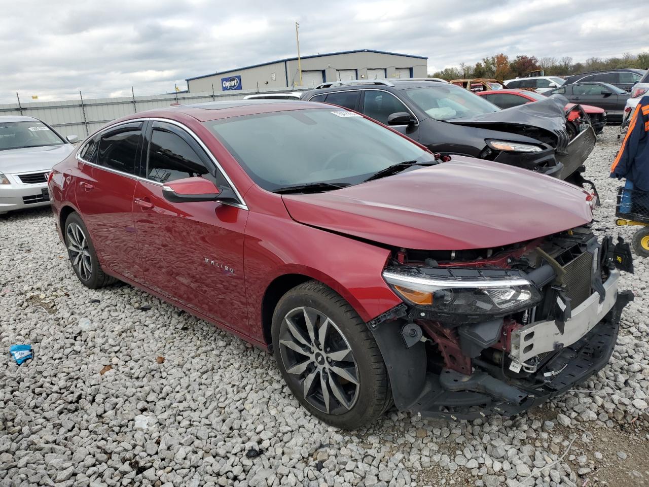 2017 Chevrolet Malibu VIN 1G1ZE5STXHF153614 Copart auction photo, front end damage thumbnail 4
