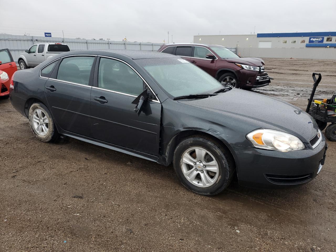 2013 Chevrolet Impala VIN 2G1WF5E35D1171001 Copart auction photo, front end / side damage thumbnail 4