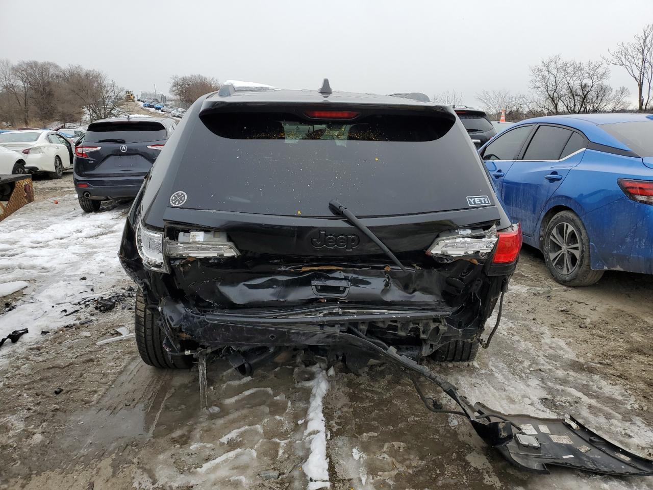 2015 Jeep Grand Cherokee VIN 1C4RJFCG0FC854672 Copart auction photo, rear end / side damage thumbnail 6