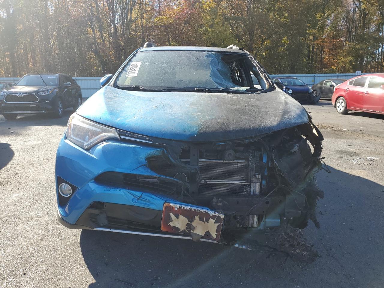 2018 Toyota RAV 4 VIN JTMDJREV9JD209013 Copart auction photo, burn damage thumbnail 5