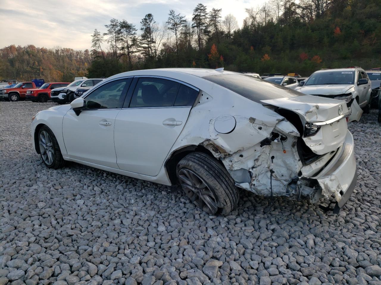 2016 Mazda 6 VIN JM1GJ1V59G1456833 Copart auction photo, rear end / side damage thumbnail 2