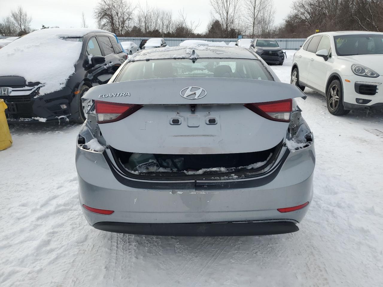 2016 Hyundai Elantra VIN 5NPDH4AE5GH670880 Copart auction photo, rear end damage thumbnail 6