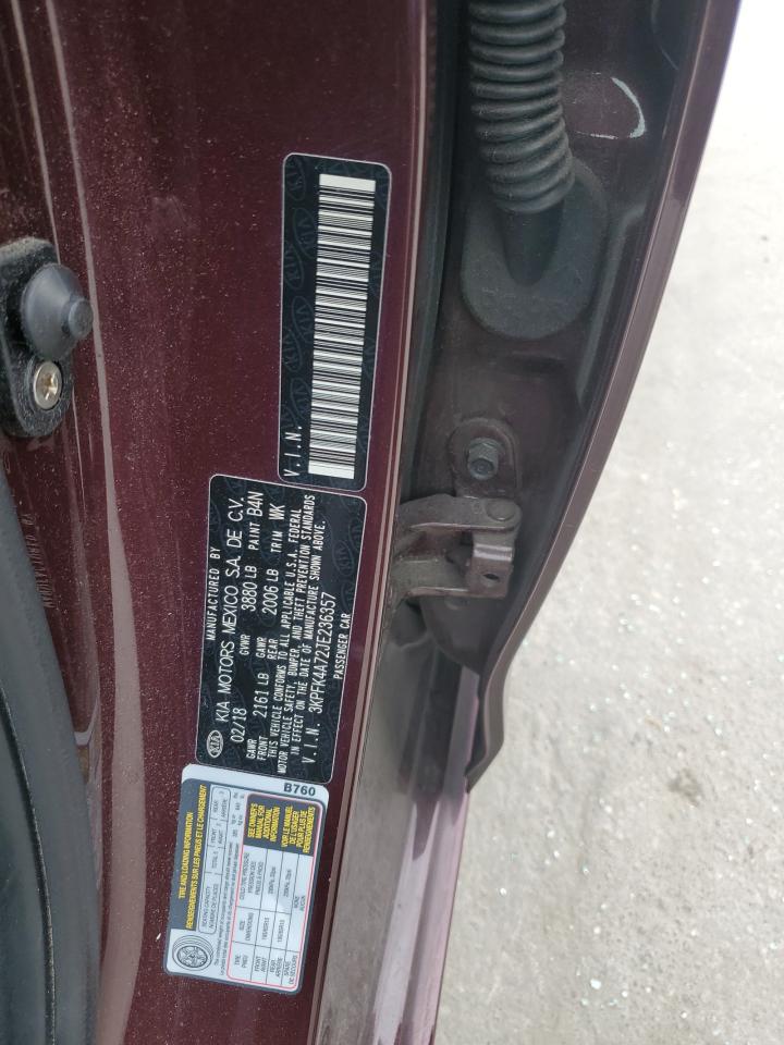 2018 KIA Forte VIN 3KPFK4A72JE236357 Copart auction photo, side / rear end damage thumbnail 12