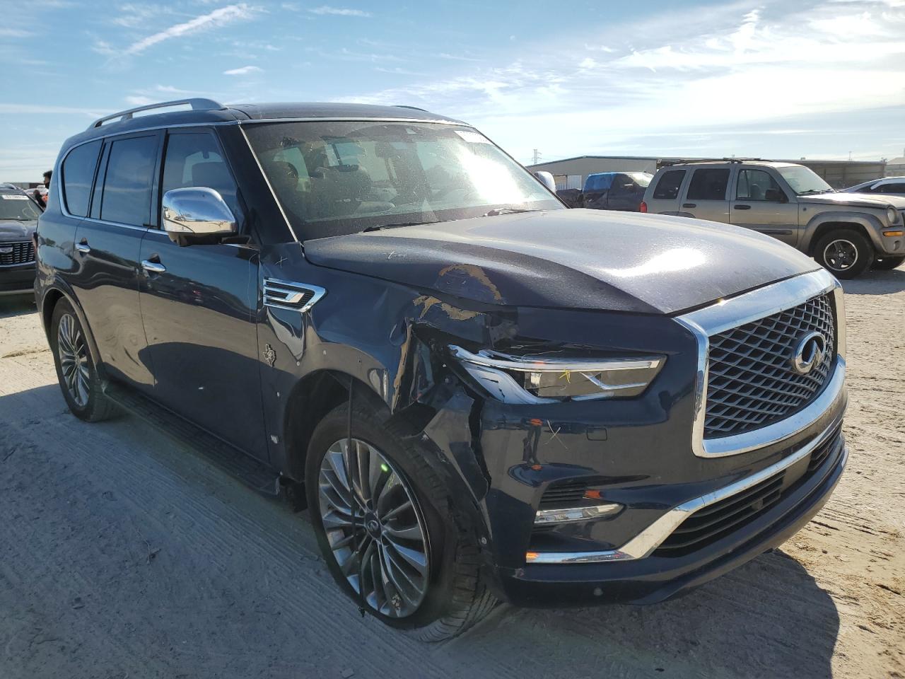 2019 Infiniti QX80 VIN JN8AZ2NF6K9687183 Copart auction photo, front end damage thumbnail 4