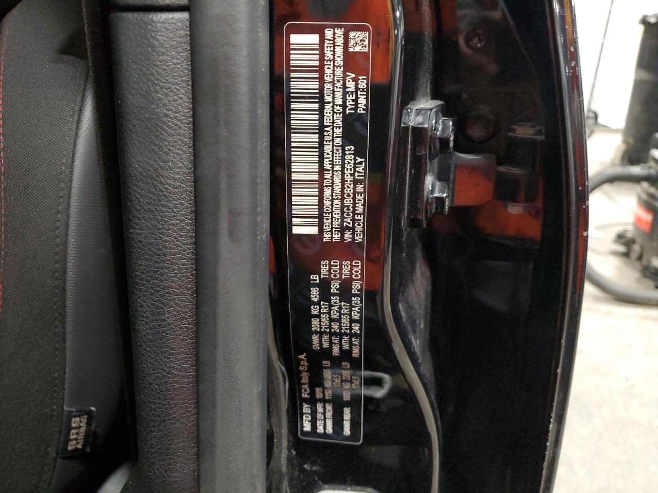 2017 Jeep Renegade VIN ZACCJBCB2HPE62813 Copart auction photo, front end damage thumbnail 13