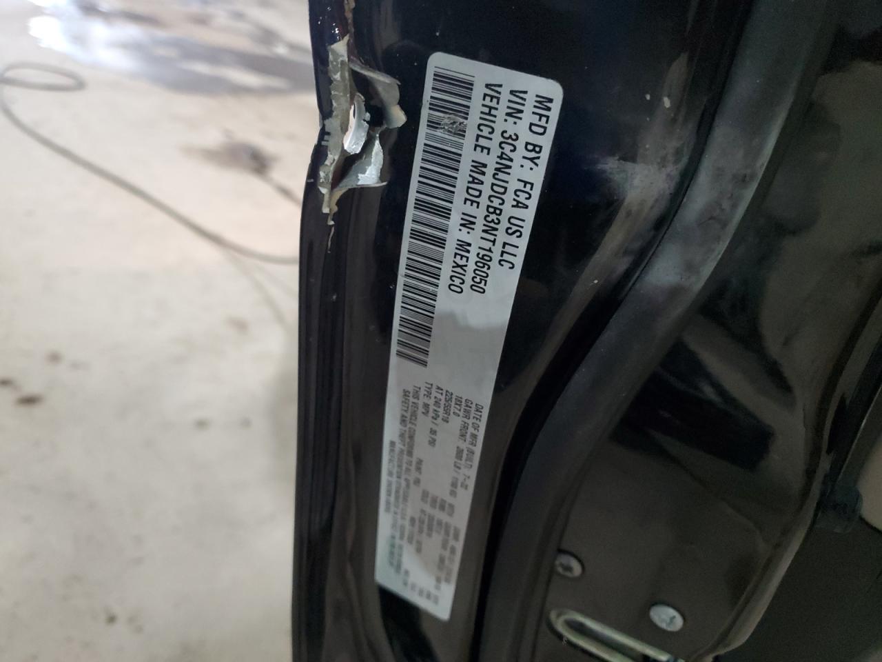 2022 Jeep Compass VIN 3C4NJDCB3NT196050 Copart auction photo, vandalism damage thumbnail 13