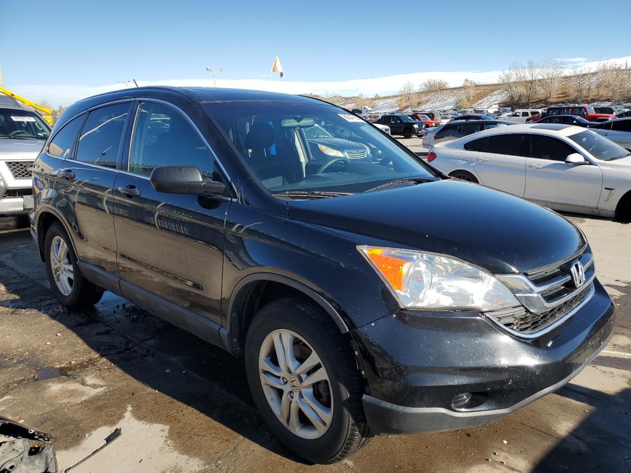 2011 Honda CR-V VIN 3CZRE4H54BG704937 Copart auction photo, side / front end damage thumbnail 4