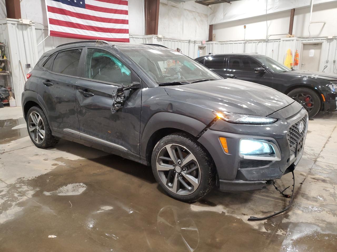 2020 Hyundai Kona VIN KM8K5CA5XLU421786 Copart auction photo, rollover damage thumbnail 4