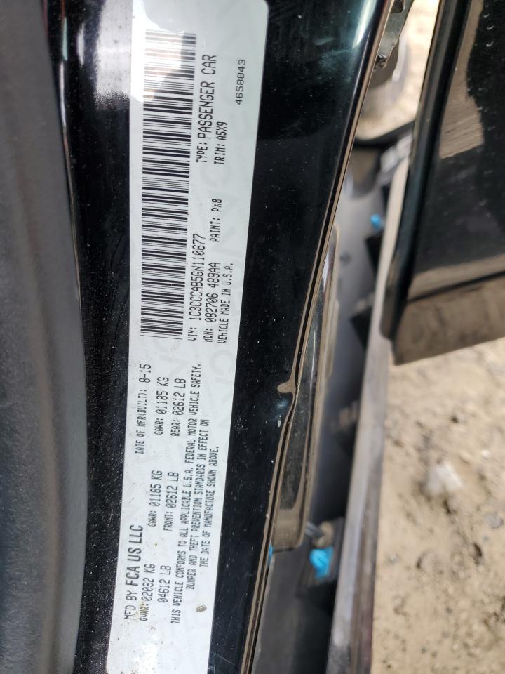 2016 Chrysler 200 VIN 1C3CCCAB5GN110677 Copart auction photo, side damage thumbnail 12
