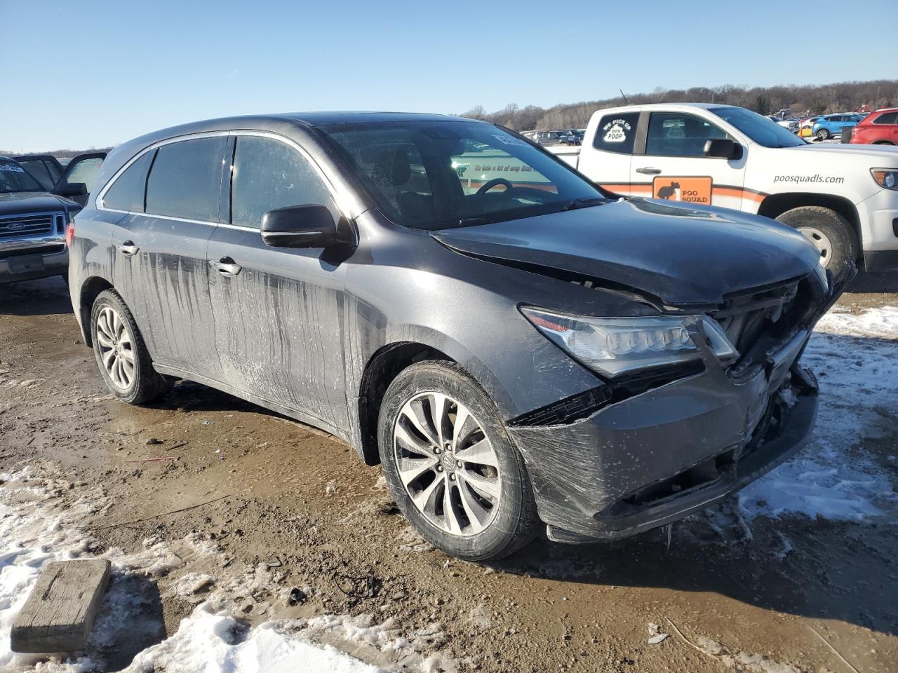 2016 Acura MDX VIN 5FRYD4H45GB051882 Copart auction photo, front end / mechanical damage thumbnail 4