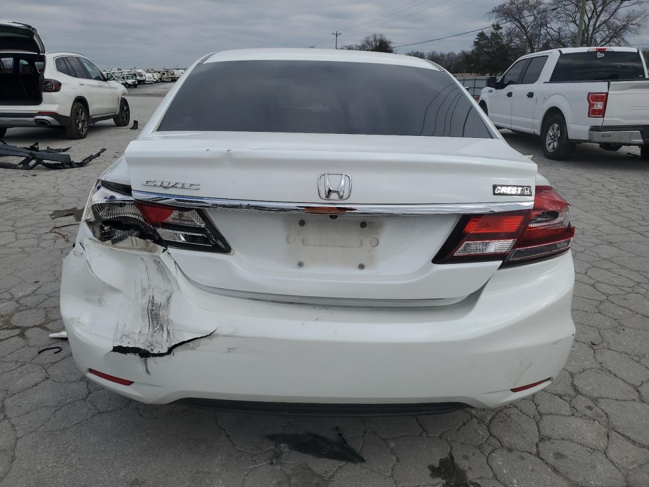 2015 Honda Civic VIN 19XFB2F90FE003552 Copart auction photo, rear end damage thumbnail 6
