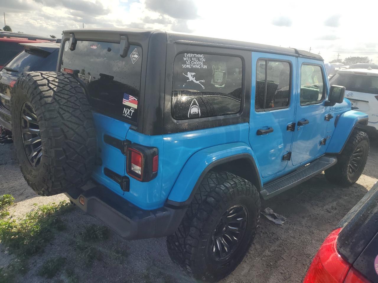 2019 Jeep Wrangler VIN 1C4HJXEN4KW592645 Copart auction photo, water/flood damage thumbnail 3