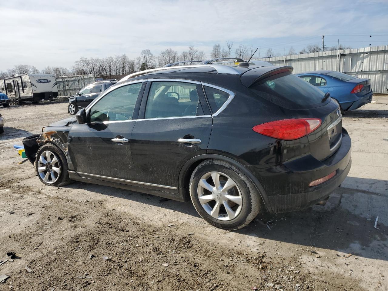 2010 Infiniti EX VIN JN1AJ0HR8AM755799 Copart auction photo, front end / side damage thumbnail 2