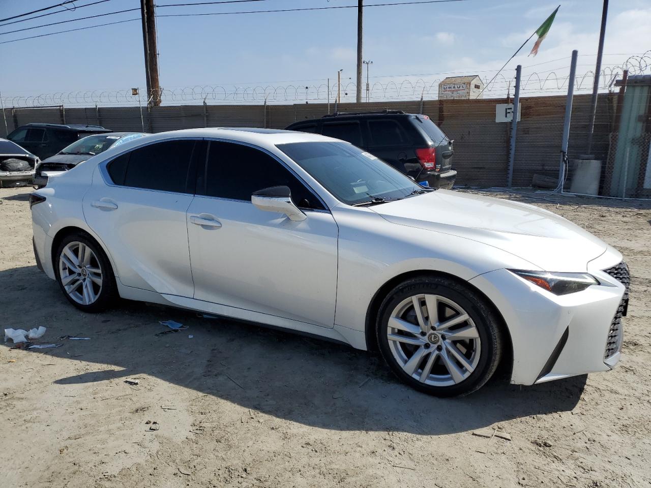 2021 Lexus IS VIN JTHCA1D29M5115814 Copart auction photo, side damage thumbnail 4