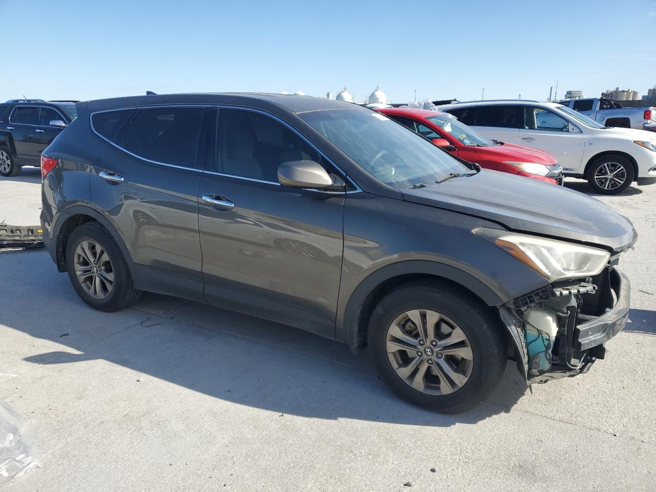 2014 Hyundai Santa Fe VIN 5XYZT3LB8EG166278 Copart auction photo, front end damage thumbnail 4