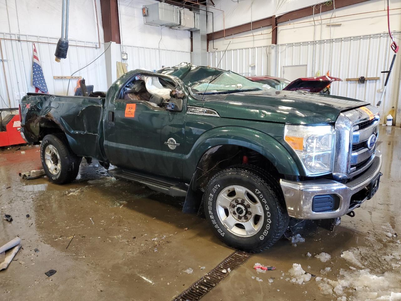2011 Ford F250 VIN 1FTBF2BT8BEA34672 Copart auction photo, rollover damage thumbnail 4