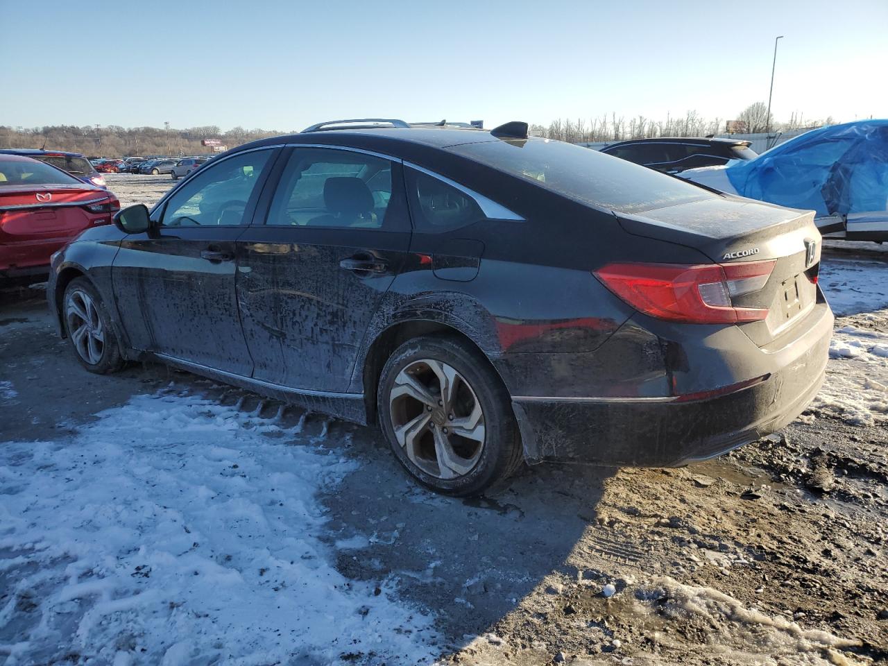 2020 Honda Accord VIN 1HGCV1F42LA013704 Copart auction photo, vandalism damage thumbnail 2