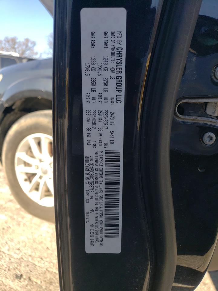 2013 Dodge Journey VIN 3C4PDCBGXDT563712 Copart auction photo, front end damage thumbnail 13