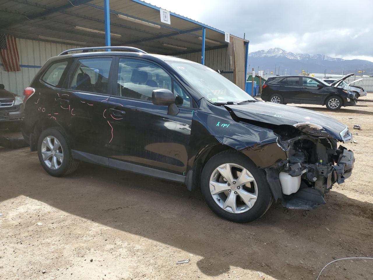 2015 Subaru Forester VIN JF2SJABC4FH581243 Copart auction photo, front end damage thumbnail 4