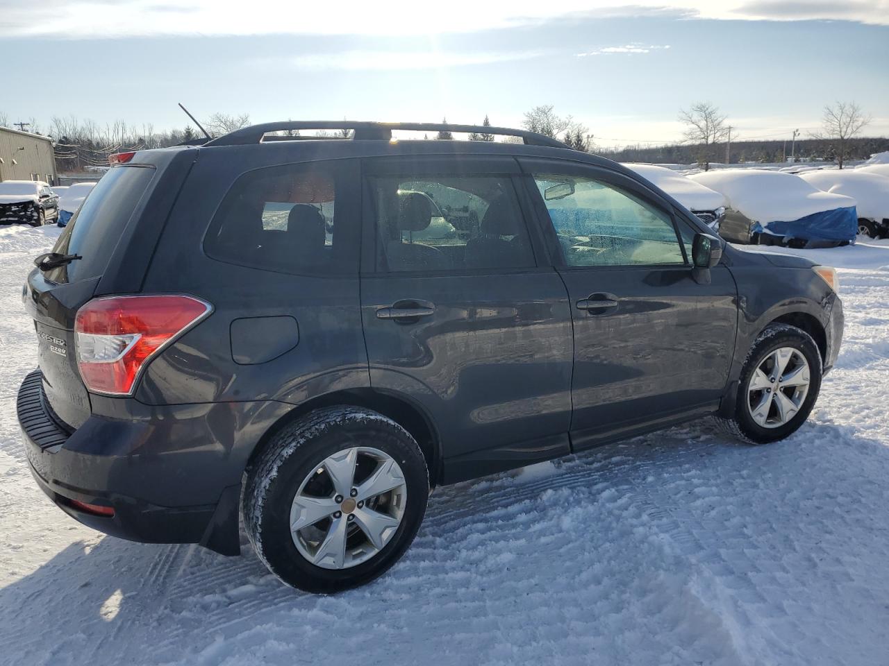 2014 Subaru Forester VIN JF2SJAEC8EH555738 Copart auction photo, side / rear end damage thumbnail 3