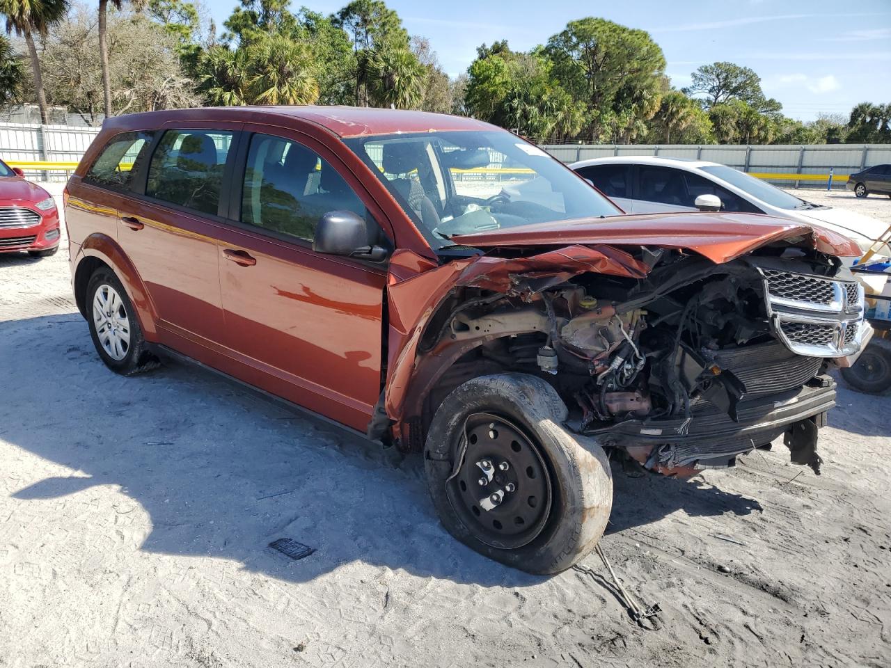 2014 Dodge Journey VIN 3C4PDCAB1ET203414 Copart auction photo, front end / minor dent/scratches damage thumbnail 4