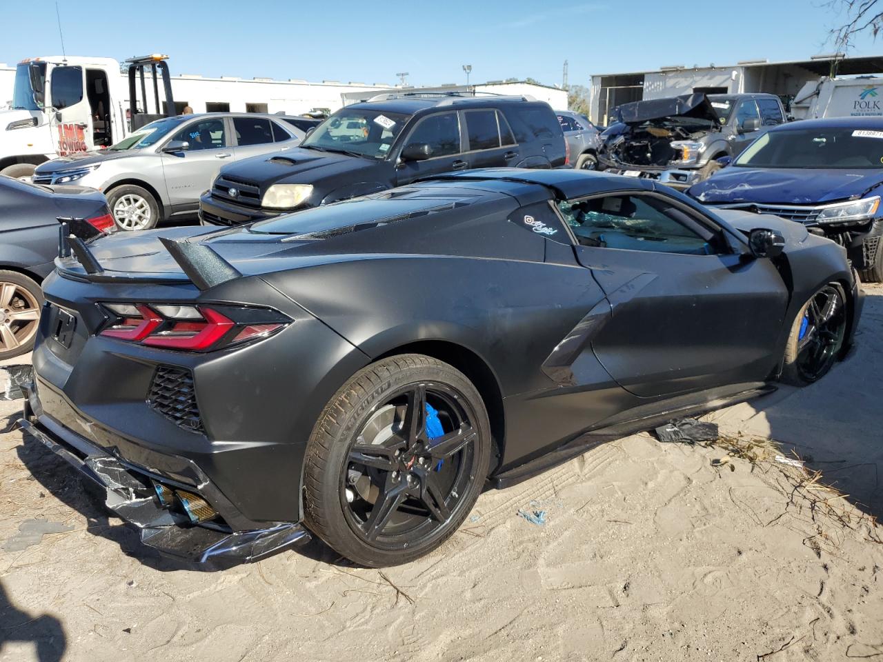 2022 Chevrolet Corvette VIN 1G1YC2D4XN5113167 Copart auction photo, all over damage thumbnail 3