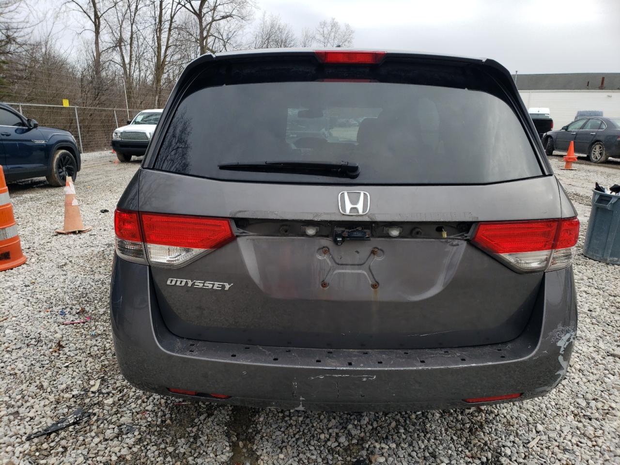 2014 Honda Odyssey VIN 5FNRL5H67EB006410 Copart auction photo, front end / undercarriage damage thumbnail 6