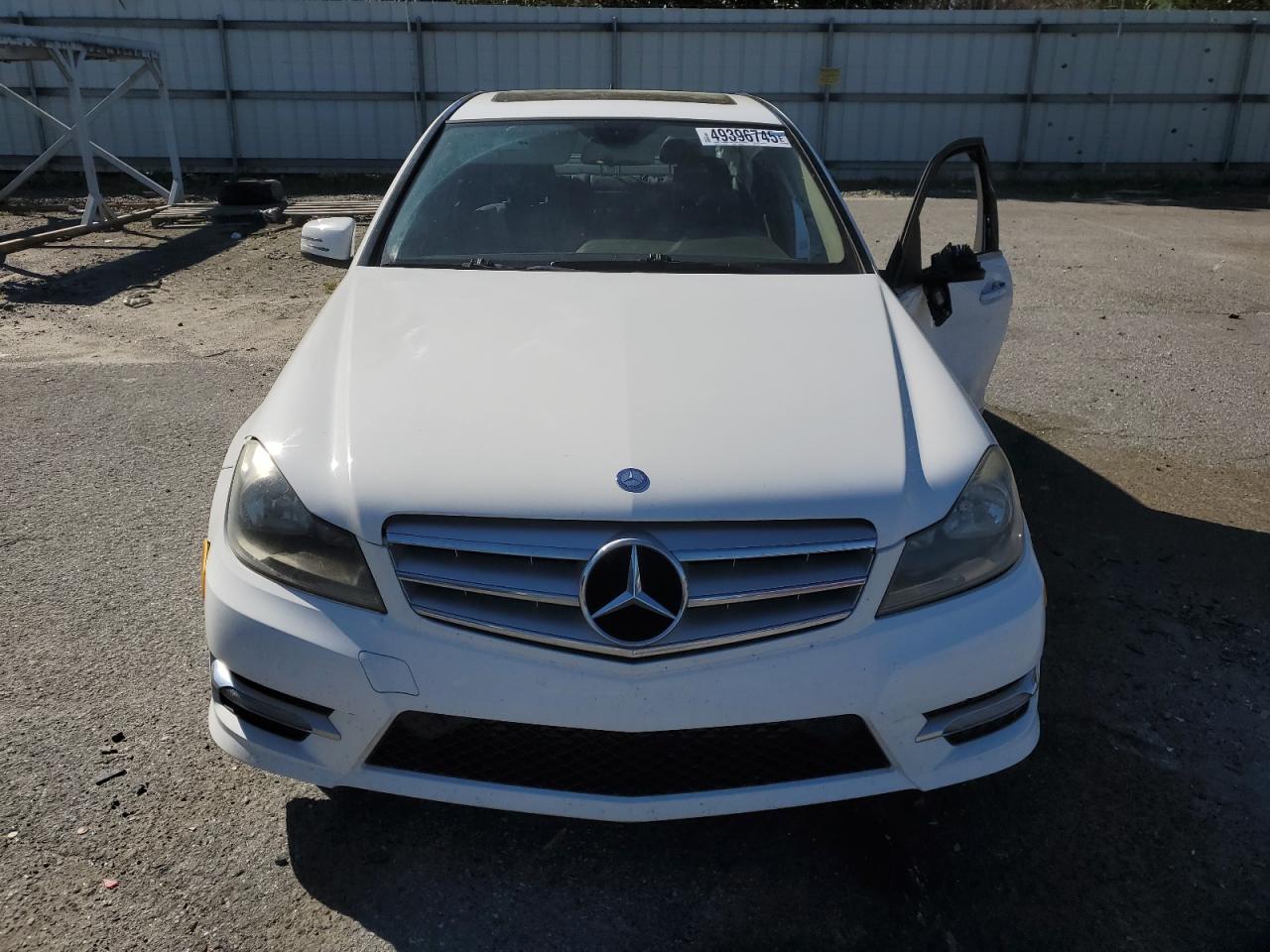 2013 Mercedes-Benz C-klasse VIN WDDGF4HB3DR253122 Copart auction photo, front end / side damage thumbnail 5