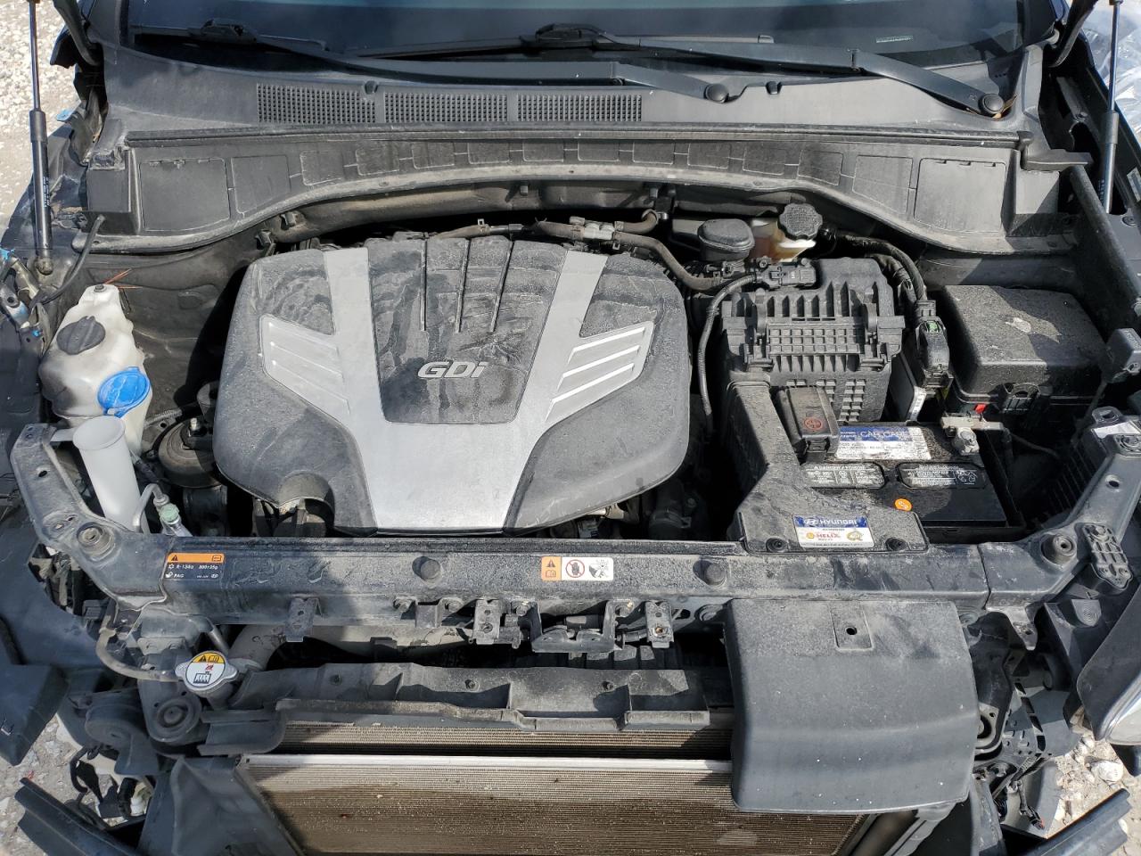 2014 Hyundai Santa Fe VIN KM8SN4HF8EU081657 Copart auction photo, front end / side damage thumbnail 14