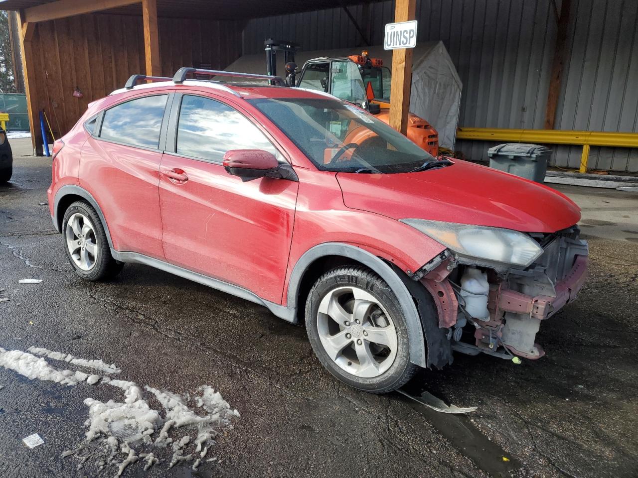 2017 Honda HR-V VIN 3CZRU5H51HM717602 Copart auction photo, side / front end damage thumbnail 4