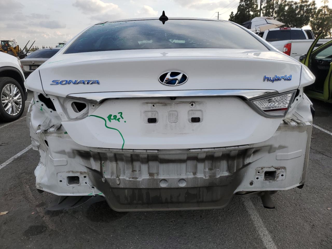 2012 Hyundai Sonata VIN KMHEC4A49CA020957 Copart auction photo, rear end damage thumbnail 6