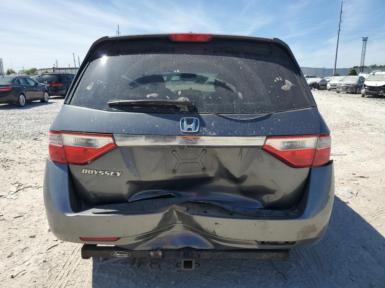2011 Honda Odyssey VIN 5FNRL5H63BB015519 Copart auction photo, rear end damage thumbnail 6