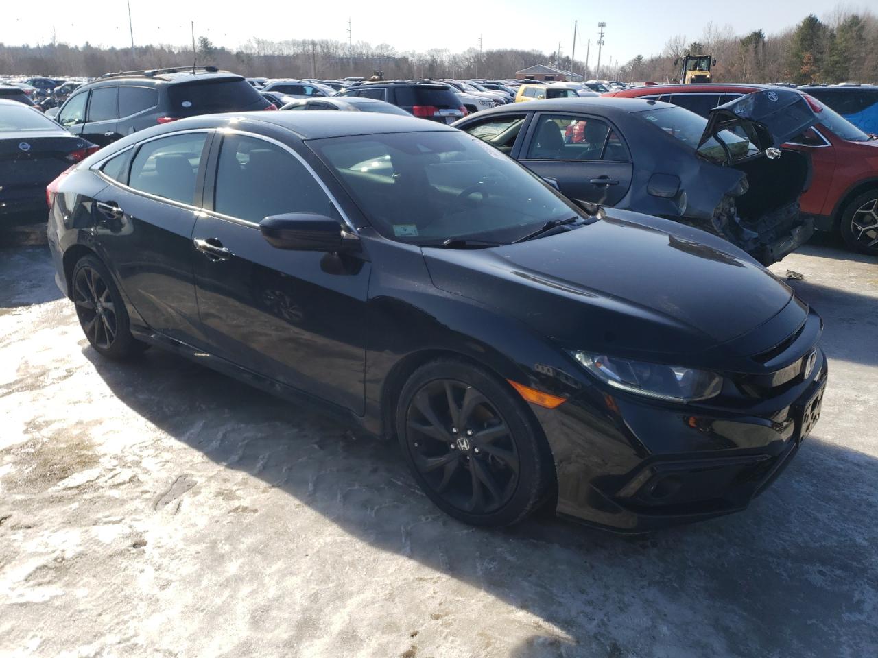 2021 Honda Civic VIN 2HGFC2F82MH545727 Copart auction photo, side / rear end damage thumbnail 4
