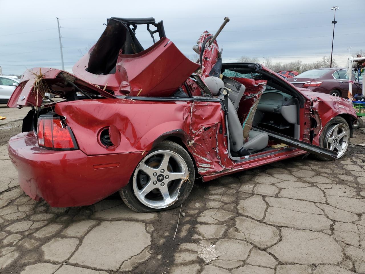 2004 Ford Mustang VIN 1FAFP45X14F162781 Copart auction photo, all over damage thumbnail 3