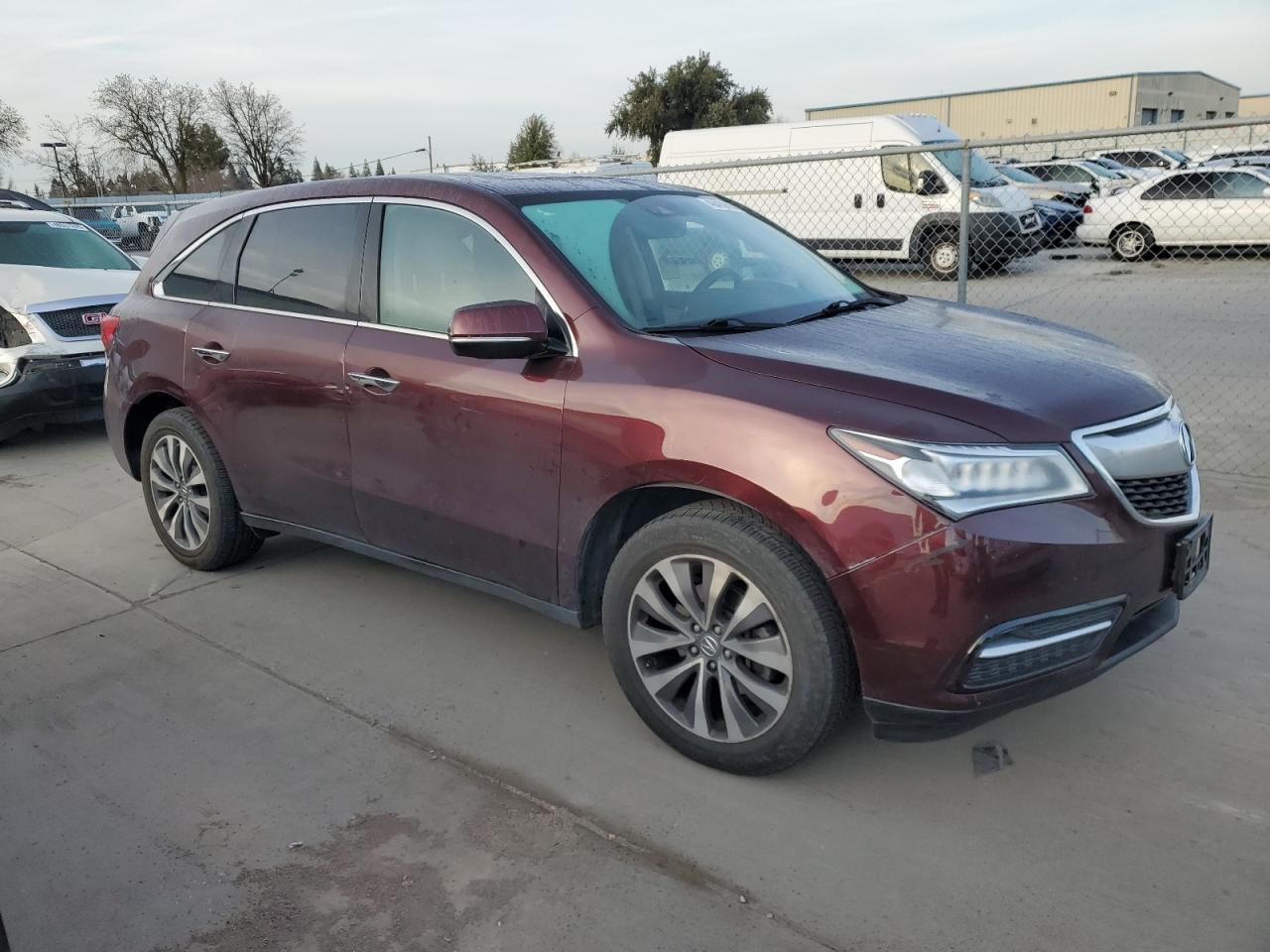 2016 Acura MDX VIN 5FRYD4H48GB048930 Copart auction photo, front end / side damage thumbnail 4