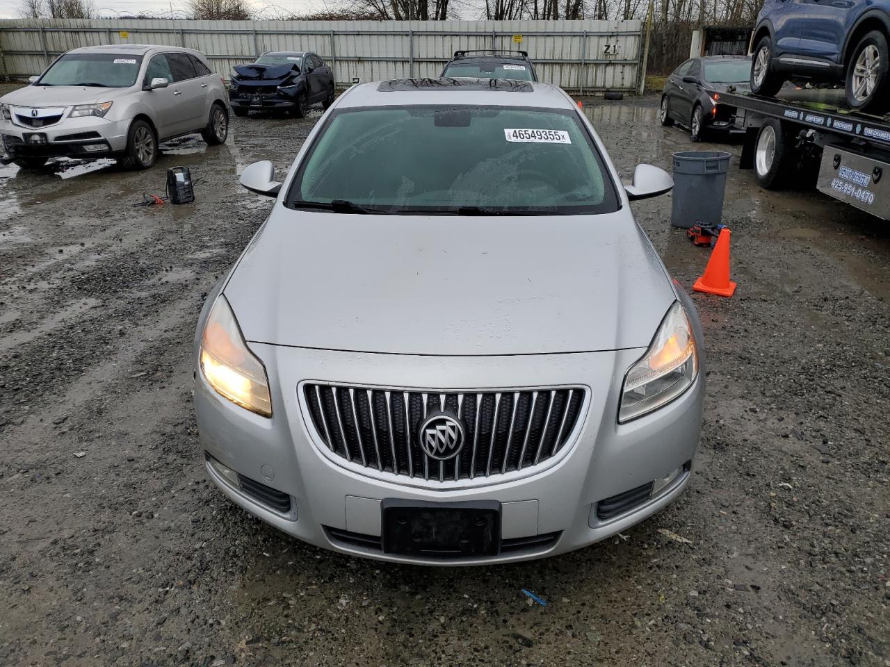 2011 Buick Regal VIN W04GS5EC6B1001492 Copart auction photo, side / front end damage thumbnail 5