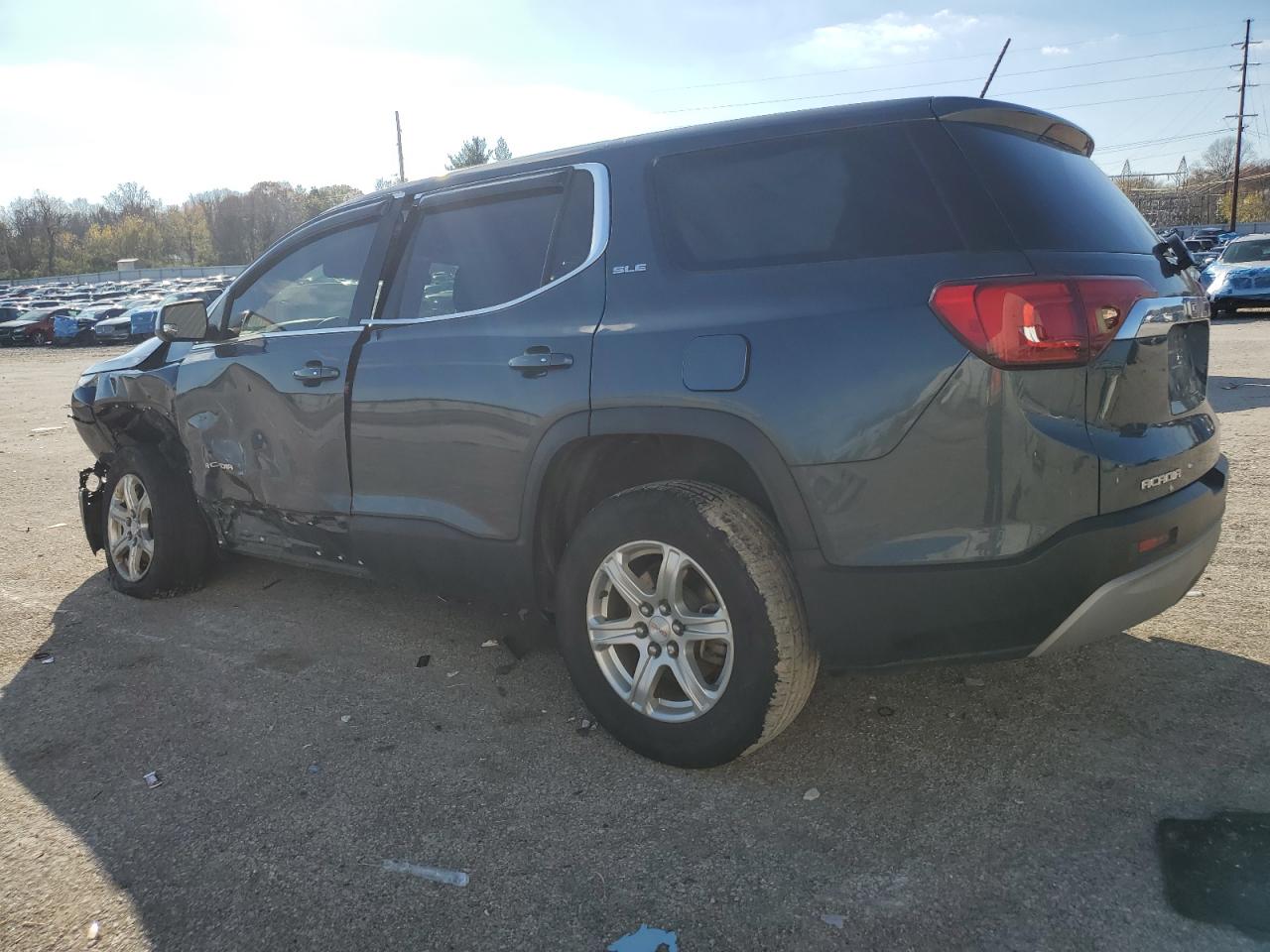 2019 GMC Acadia VIN 1GKKNKLA7KZ296146 Copart auction photo, side damage thumbnail 2