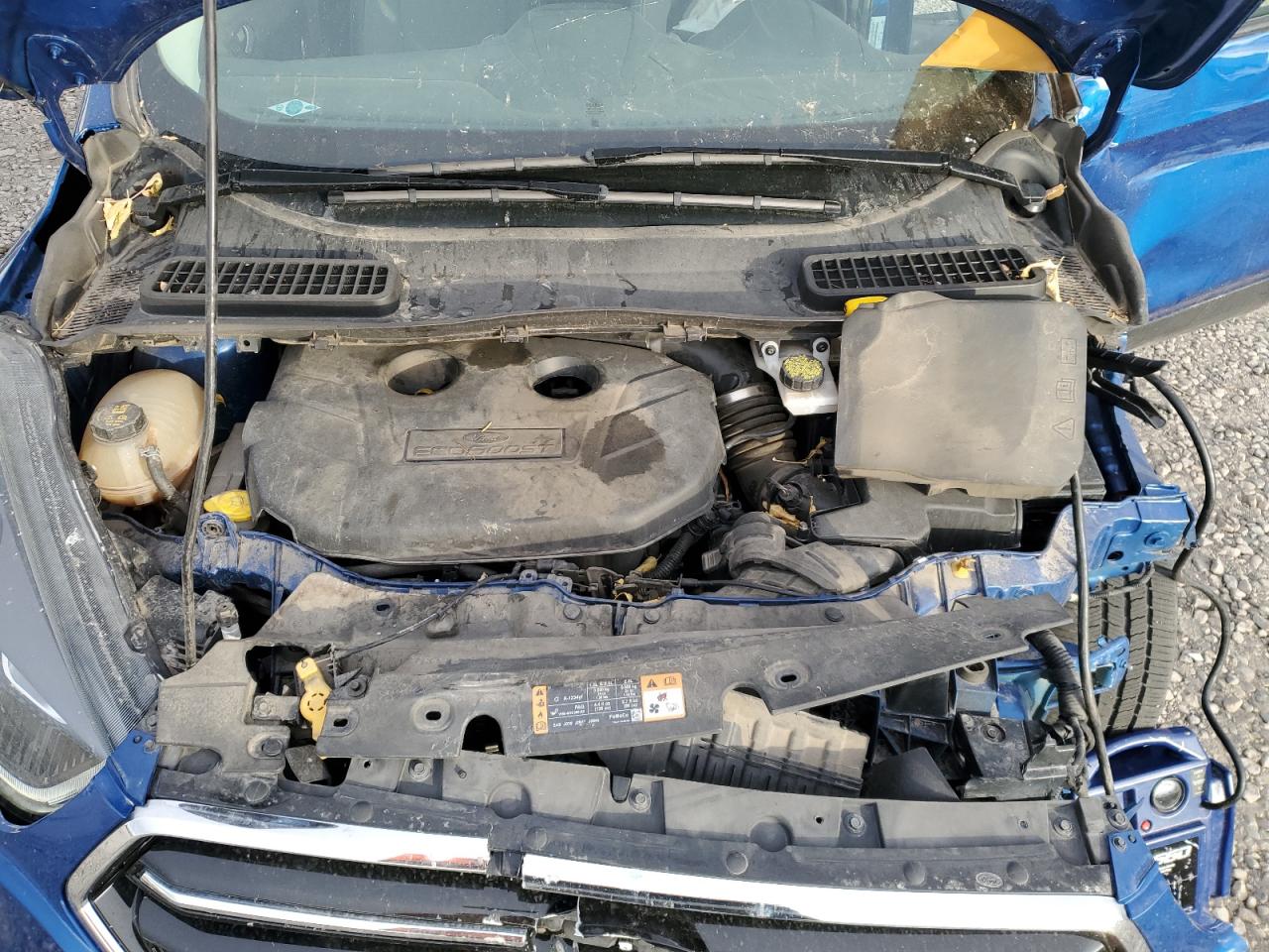 2017 Ford Escape VIN 1FMCU9G92HUB02443 Copart auction photo, front end / side damage thumbnail 12